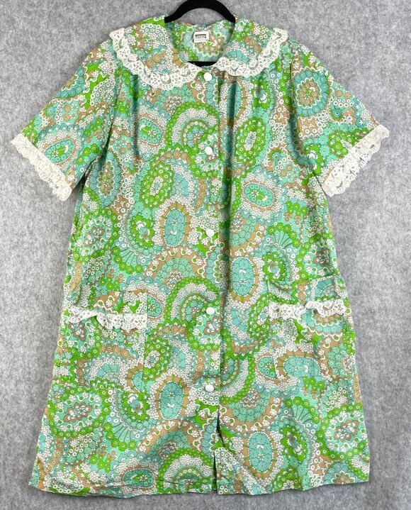 Montgomery Ward Dresses & Skirts - Vintage Montgomery Ward Dress Large Peasant Prairie Dress 70s Boho Lace Pilgrim